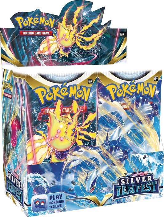 Pokémon- Tempête argentée Booster Box, 183-86091, Mehrfarbig/Meereswellen (Ocean Tides)