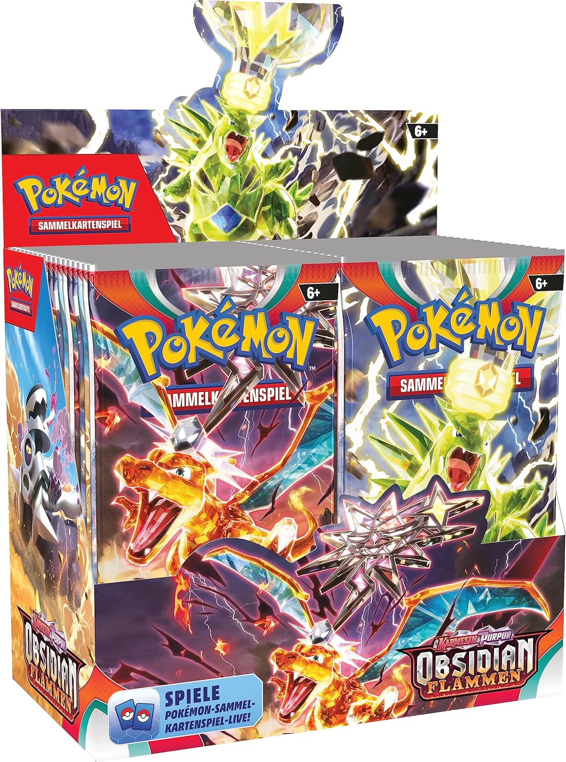 Pokémon- Boîte d'affichage Booster Karmesin & Violet, Boosterpack-Display-Box