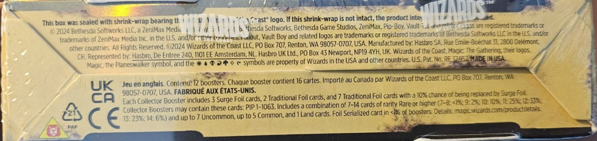 Boite de boosters collector de Univers infinis: Fallout